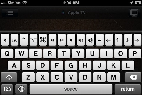 Full keyboard support in AppleTV