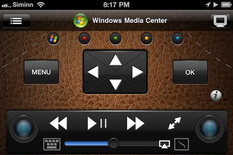 Remote HD controlling Windows Media Center