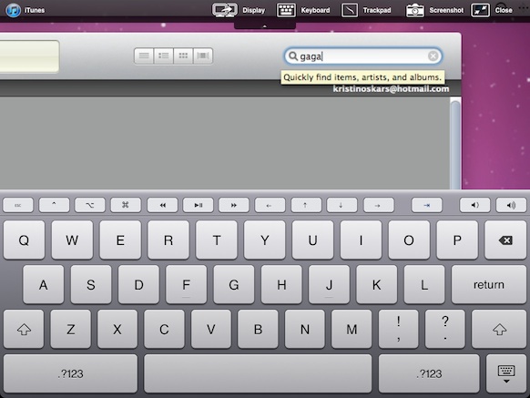 Keyboard in fullscreen mode